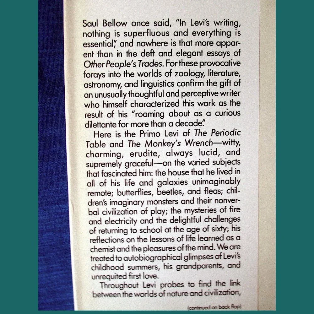 Book: Other People's Trades by Primo Levi, Translated by Raymond Rosenthal - Picture 8 of 14